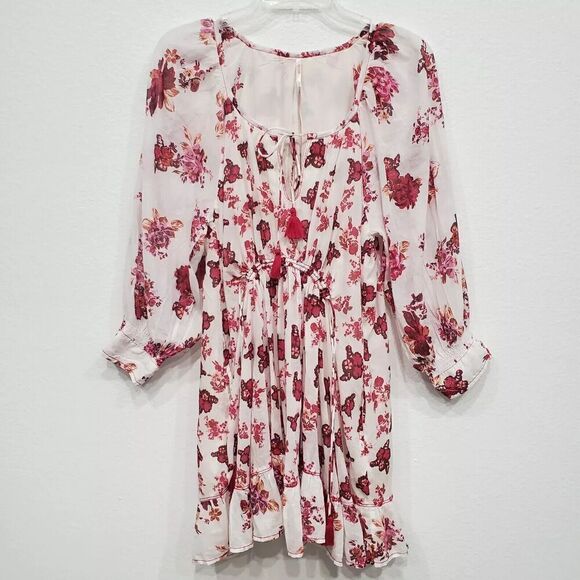 NEW Free People Camilla Mini Dress in Ivory Combo sz XSmall - Picture 4 of 5